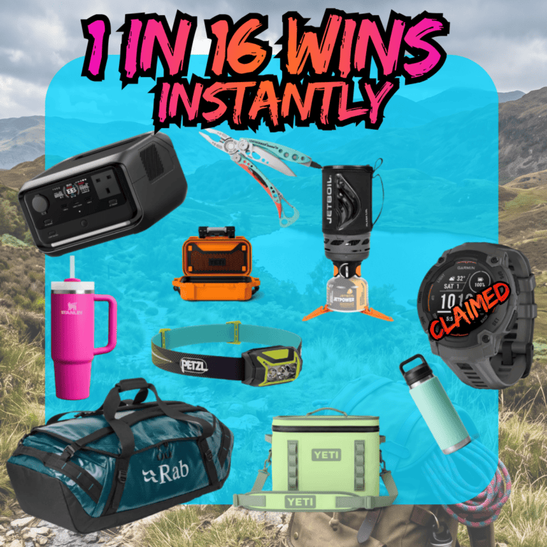 WIN THE ULTIMATE OUTDOOR KIT HAUL. A YETI Roadie Coolbox + 464 INSTANT WIN PRIZES