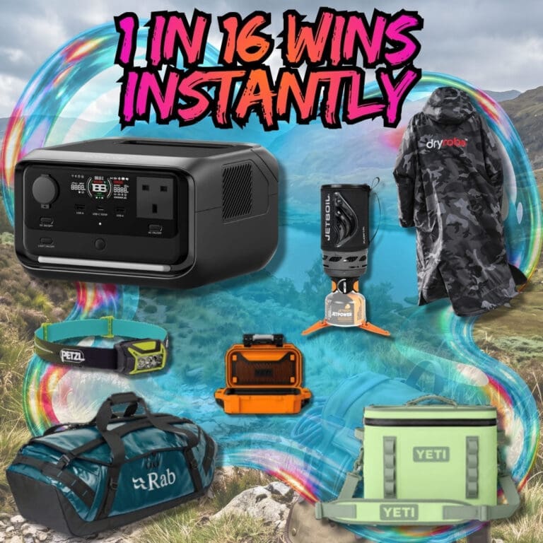 WIN THE ULTIMATE OUTDOOR KIT HAUL.    A YETI Roadie Coolbox + 464 INSTANT WIN PRIZES