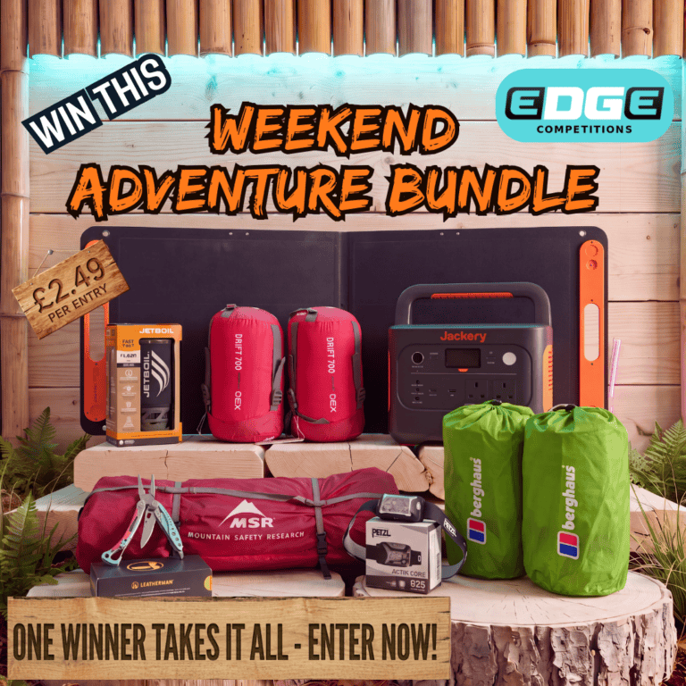 WIN A WEEKEND ADVENTURE BUNDLE.Get kitted out and win it all! Just one WINNER